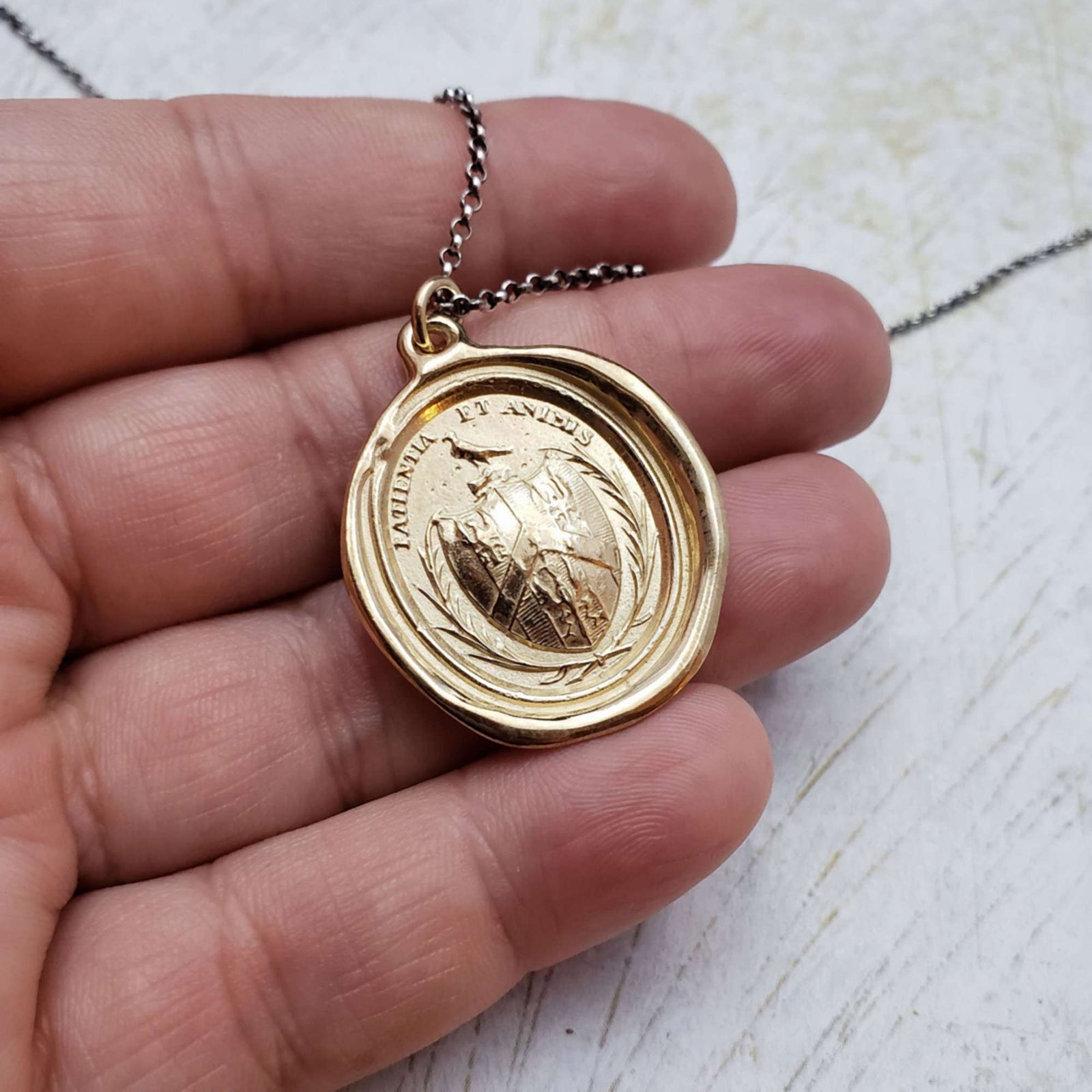 Eagle Necklace - Patience and Courage in Gold Vermeil