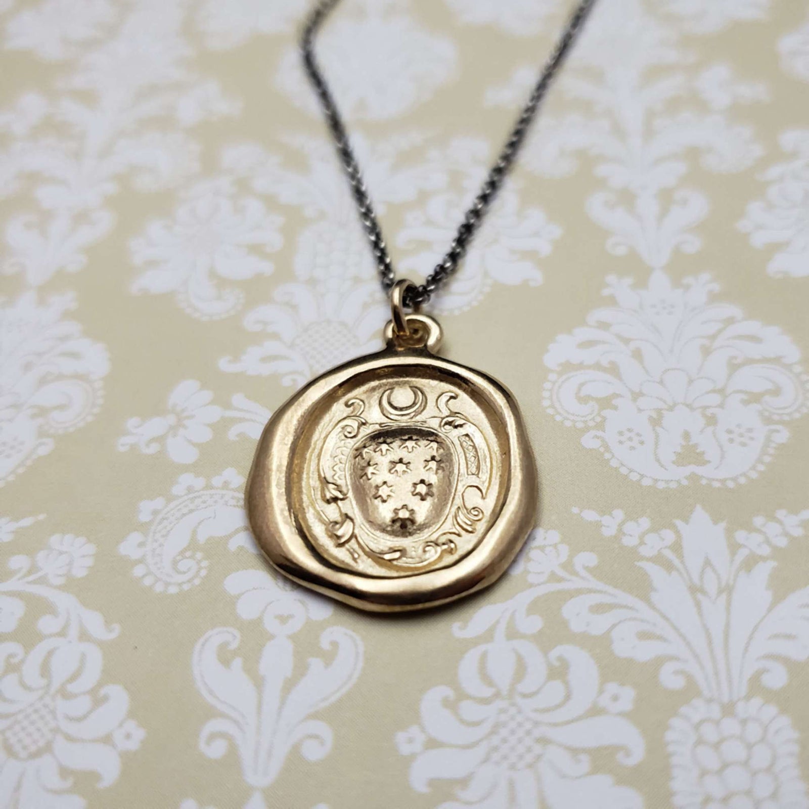 Moon & Stars in Gold Vermeil