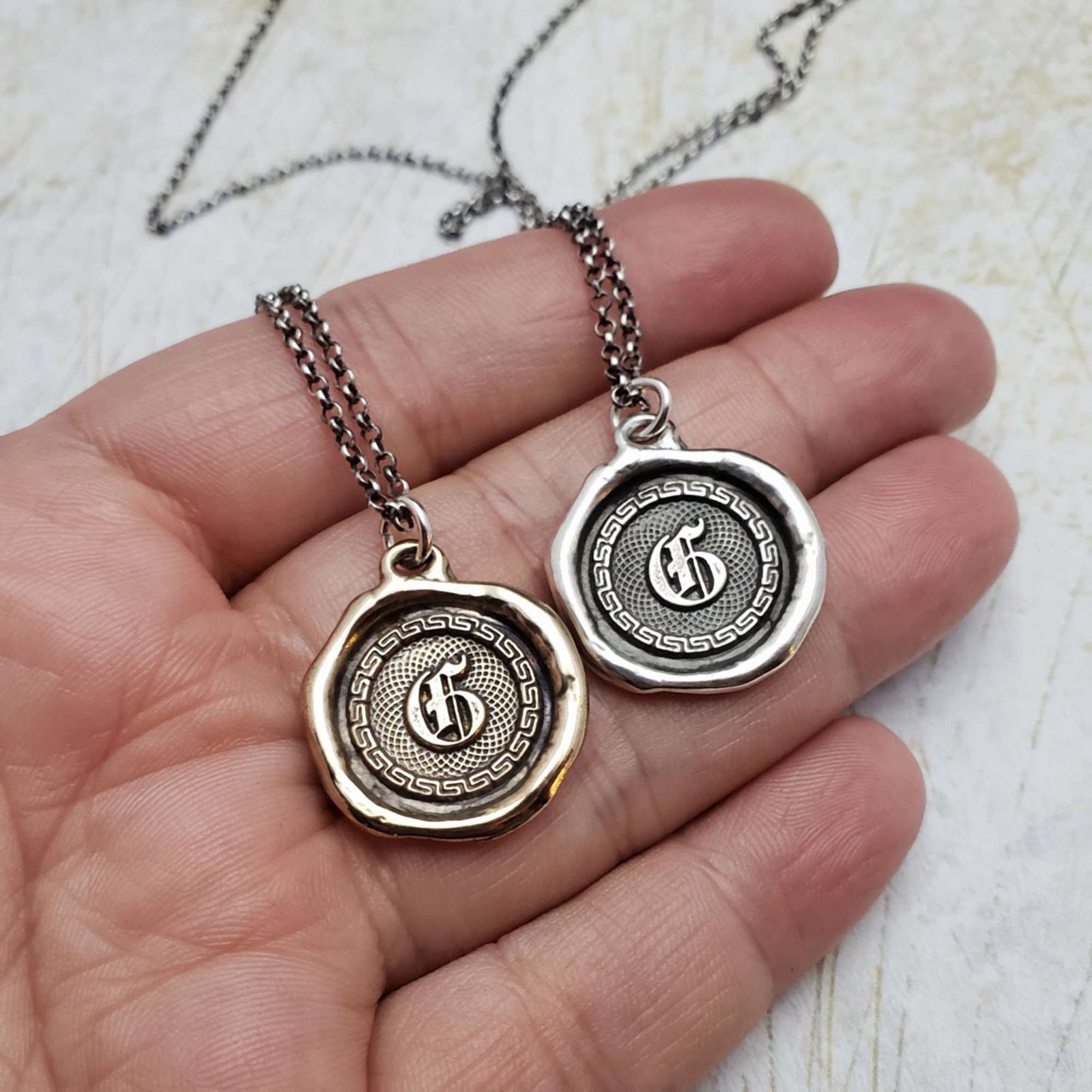 Letter G in Bronze