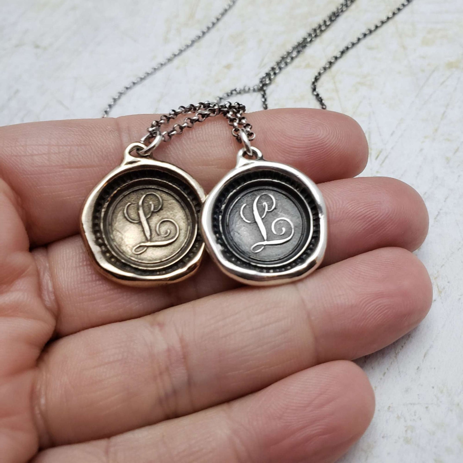 Letter L in Bronze