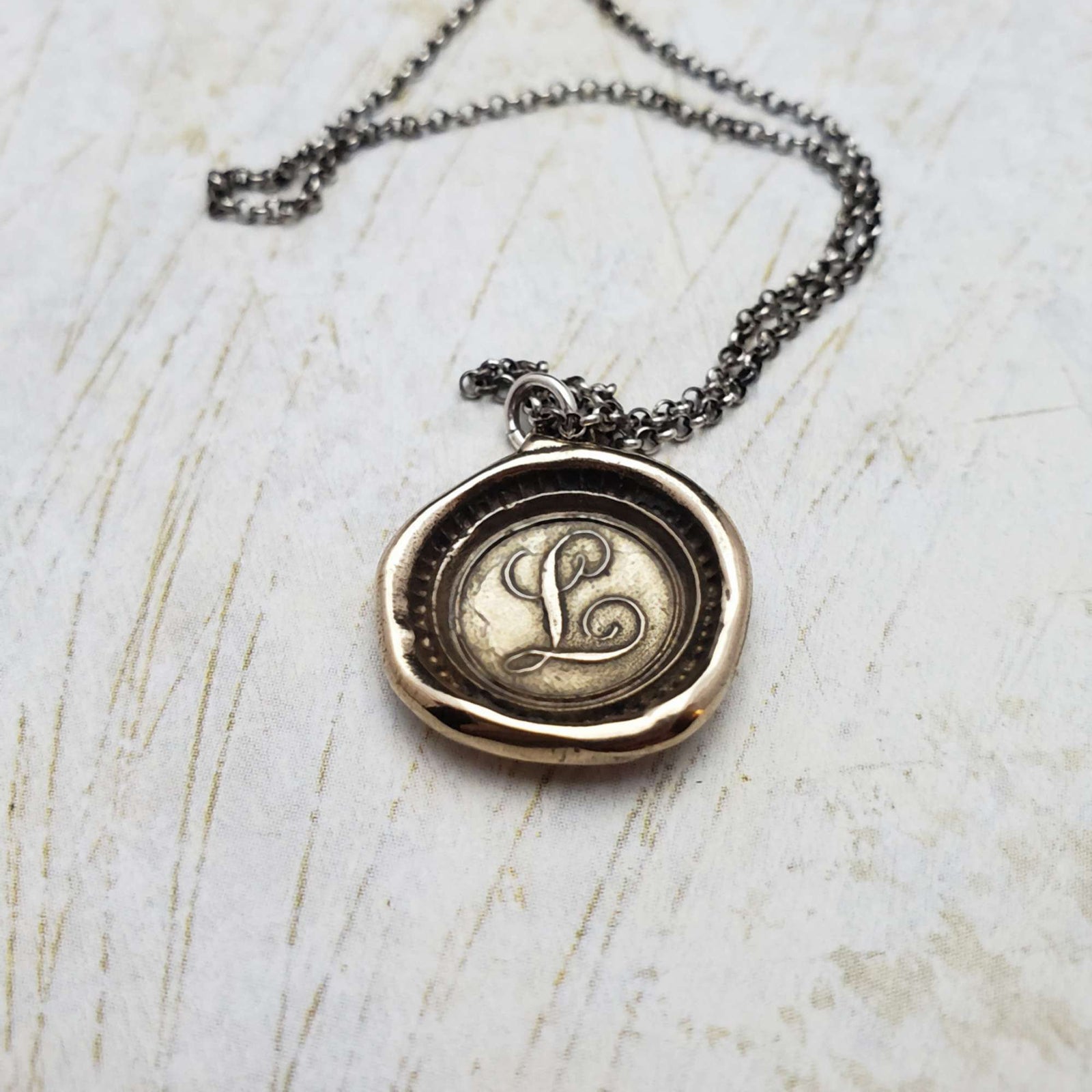 Letter L in Bronze