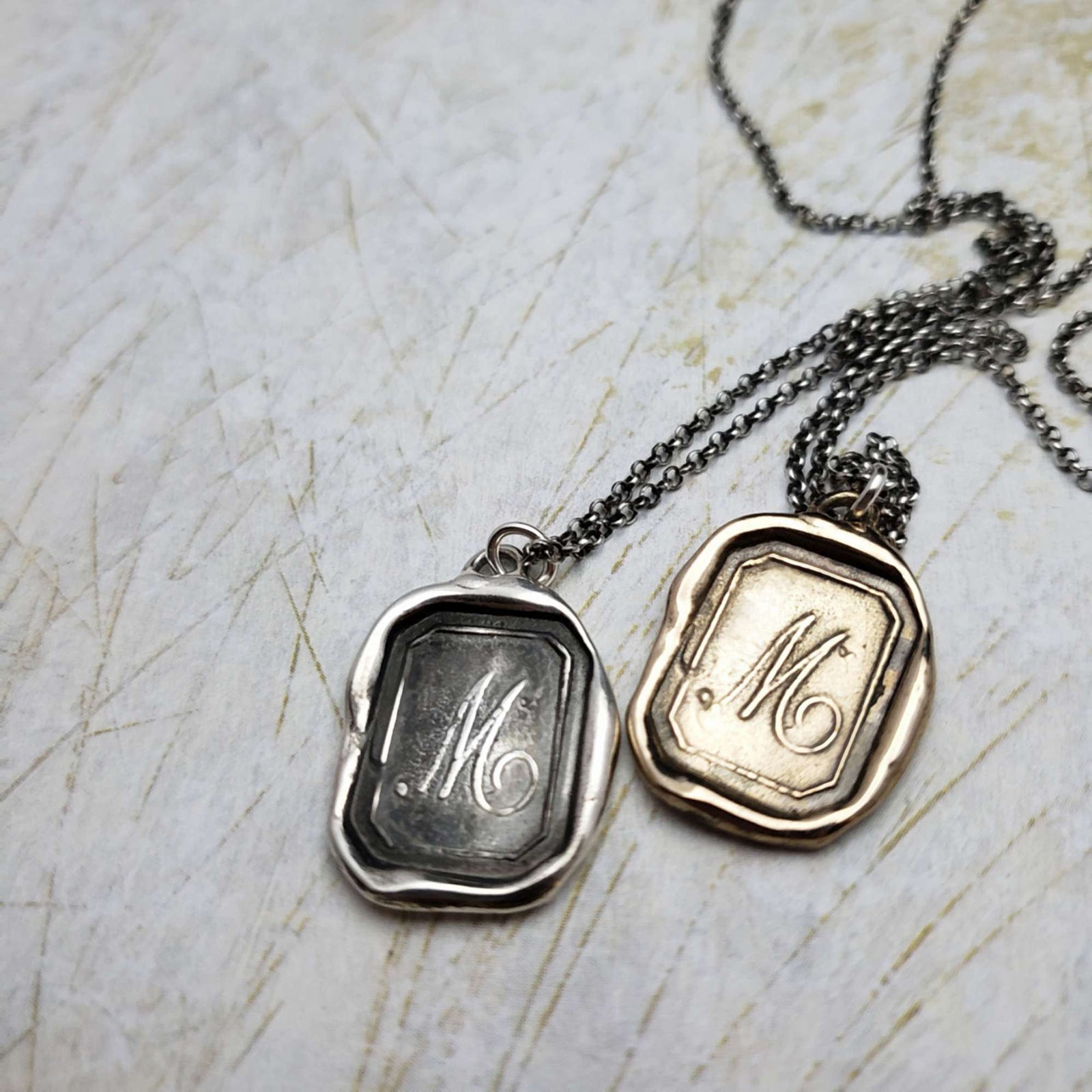 Letter M in Bronze