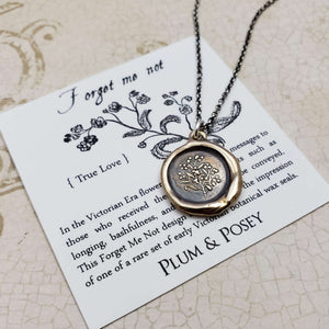 Forget Me Not Necklace in Bronze