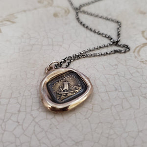 Guiding Star If I lose you I am Lost necklace in Bronze