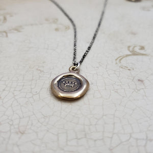 Crown Pendant in Bronze