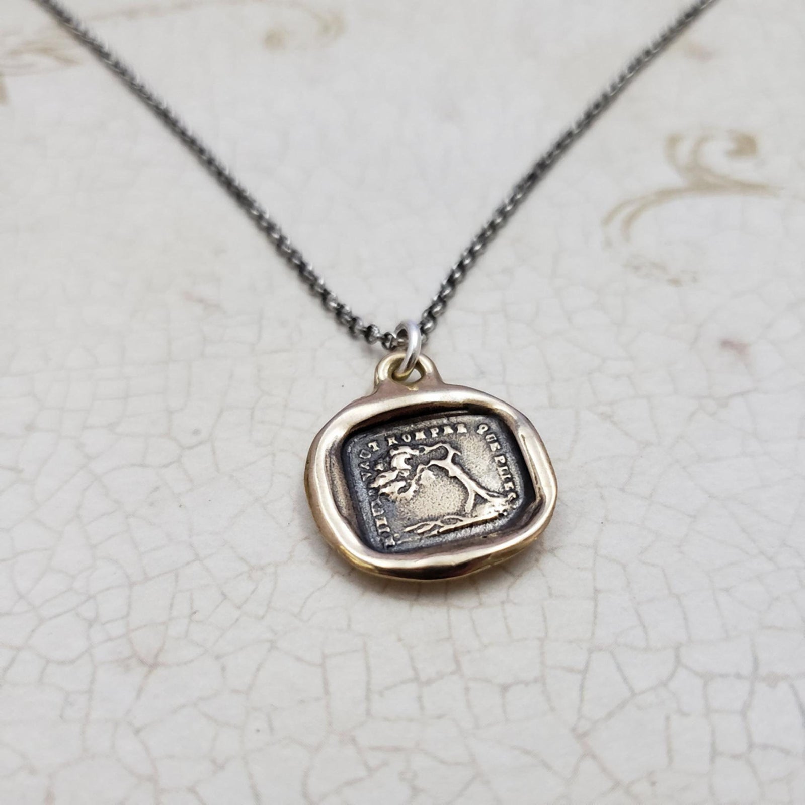 Strength Oak Tree Necklace in Bronze