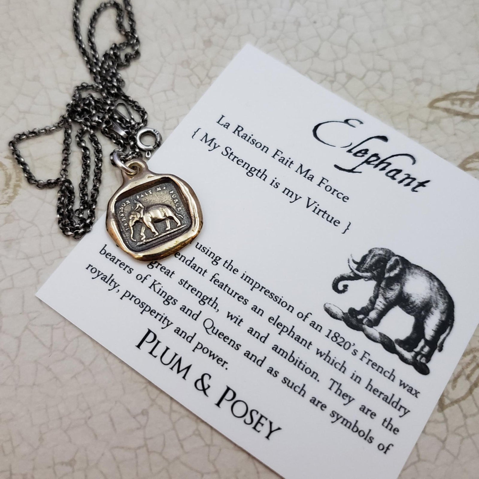 Elephant - My Strength is my Virtue in Bronze