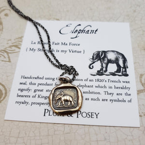 Elephant - My Strength is my Virtue in bronze