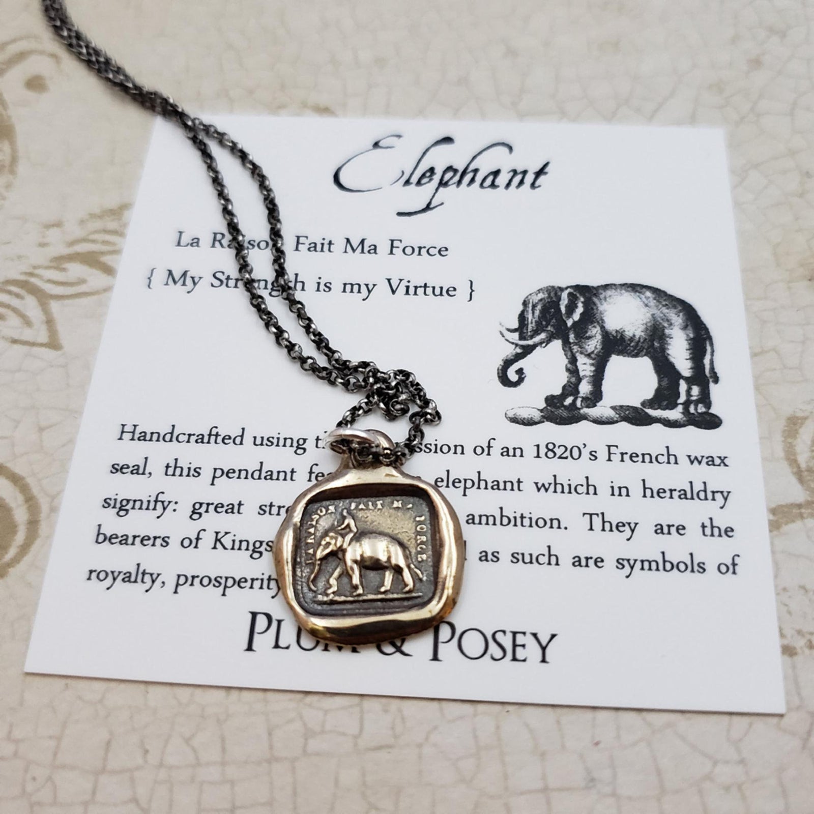 Elephant - My Strength is my Virtue in Bronze