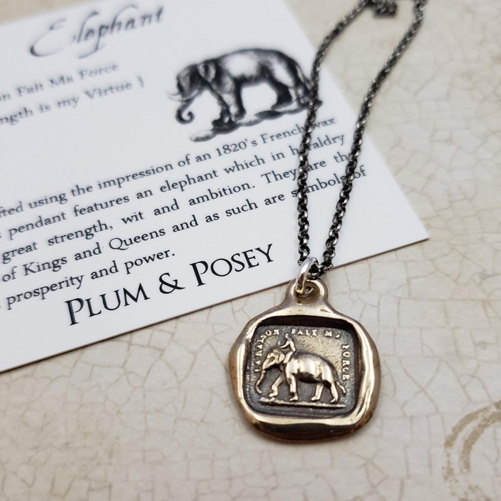 Elephant - My Strength is my Virtue in Bronze