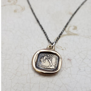 Strength Oak Tree Necklace in Bronze