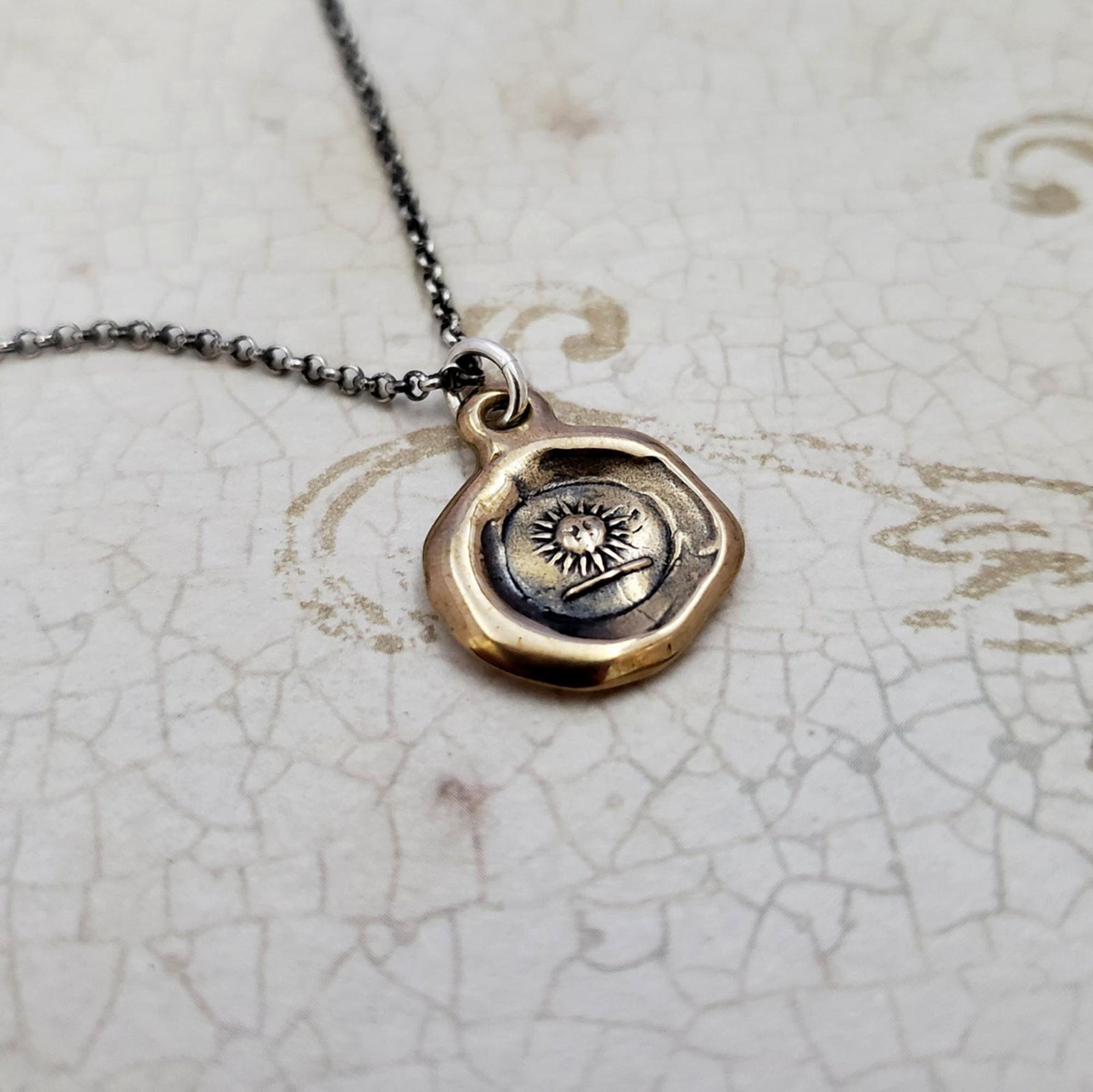 Victorian Sun Pendant in Bronze