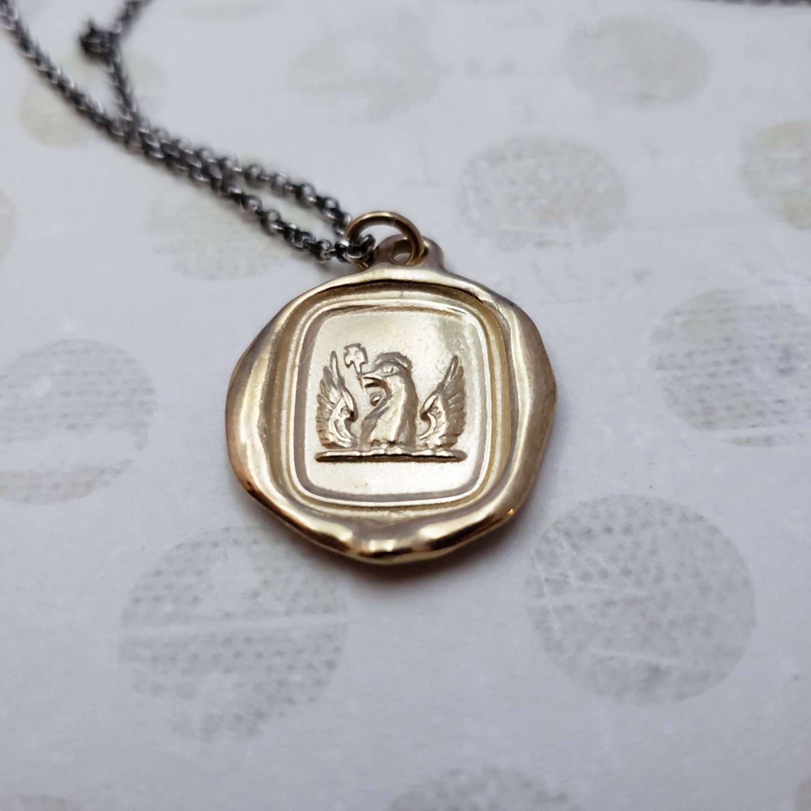 Phoenix necklace in Gold Vermeil