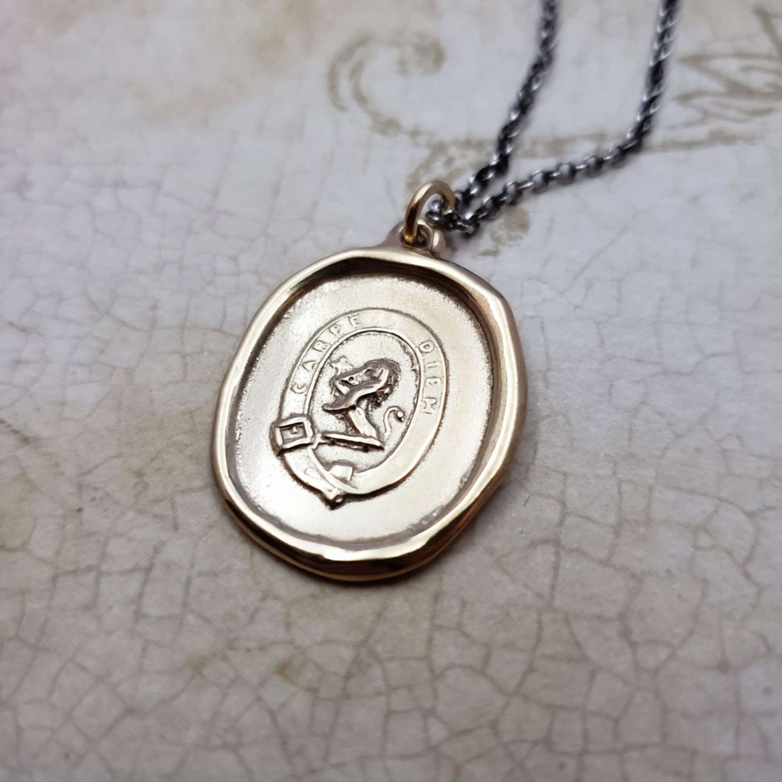 Lion - Carpe Diem in Gold Vermeil