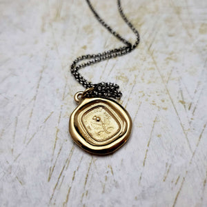 Thistle - Do Not Forget Me in Gold Vermeil