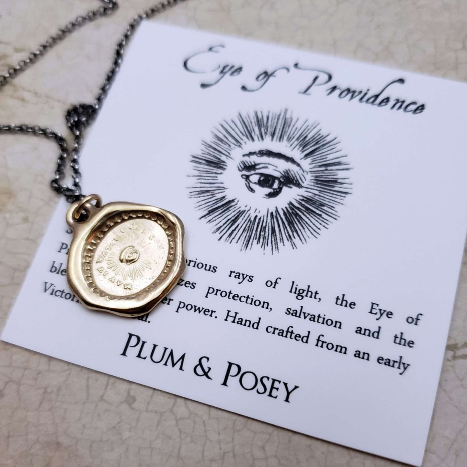 Eye of Providence Necklace in Gold Vermeil