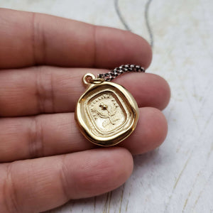 Thistle - Do Not Forget Me in Gold Vermeil