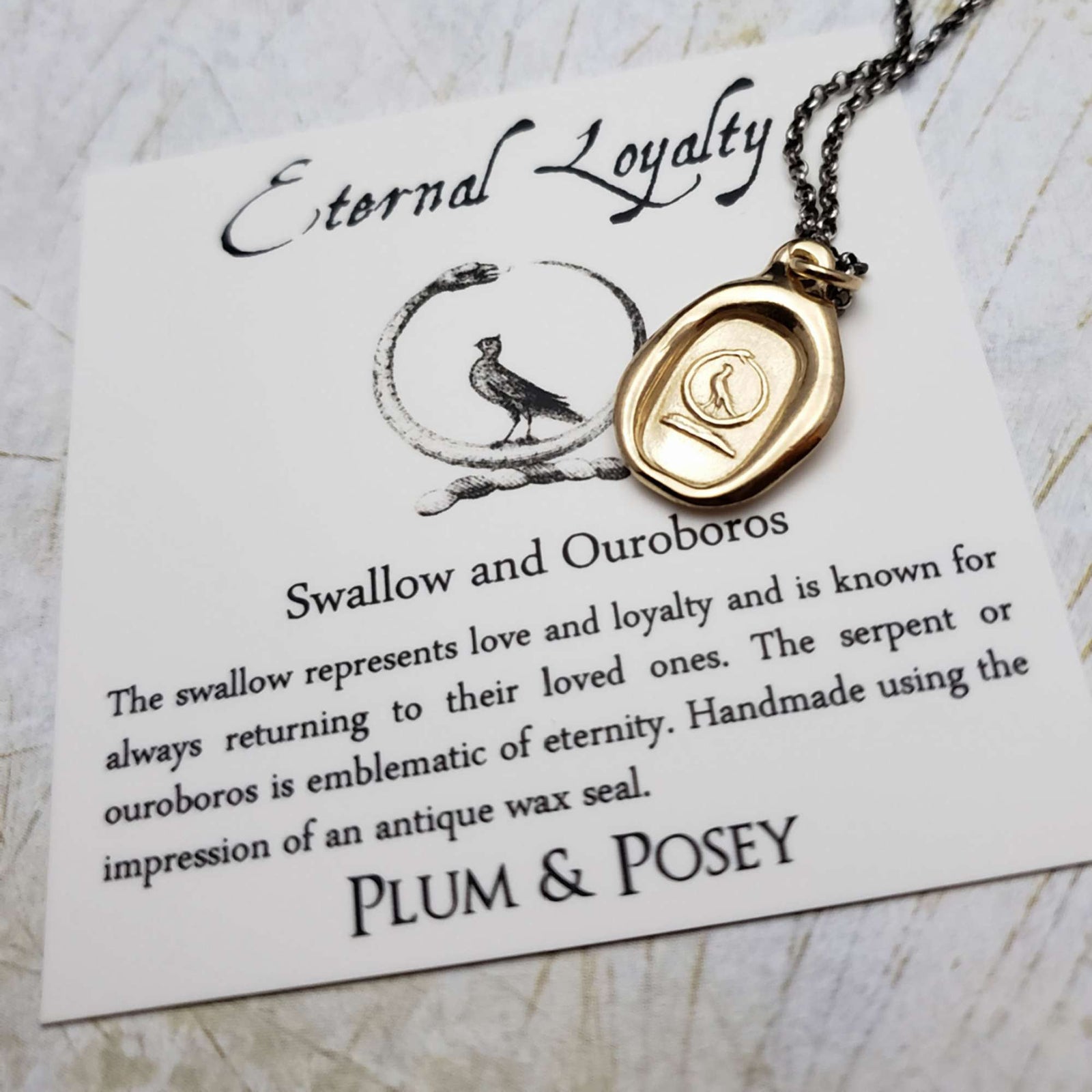 Swallow and Serpent - Eternal Loyalty in Gold Vermeil