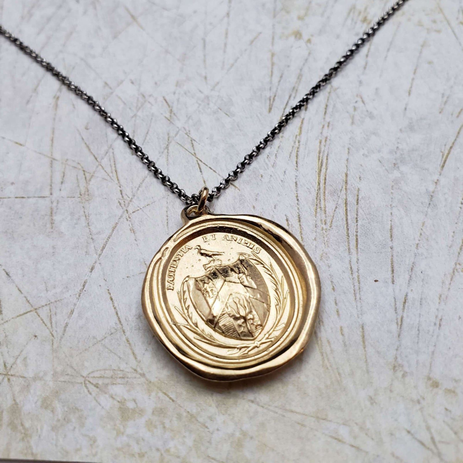 Eagle Necklace - Patience and Courage in Gold Vermeil