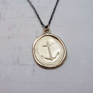 Mariners Cross Anchor in Gold Vermeil