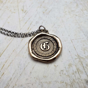 Letter G in Bronze