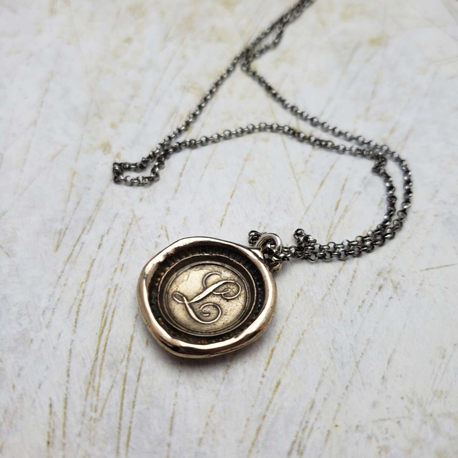 Letter L in Bronze
