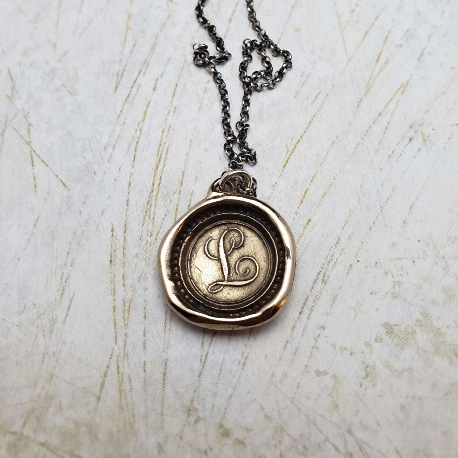 Letter L in Bronze