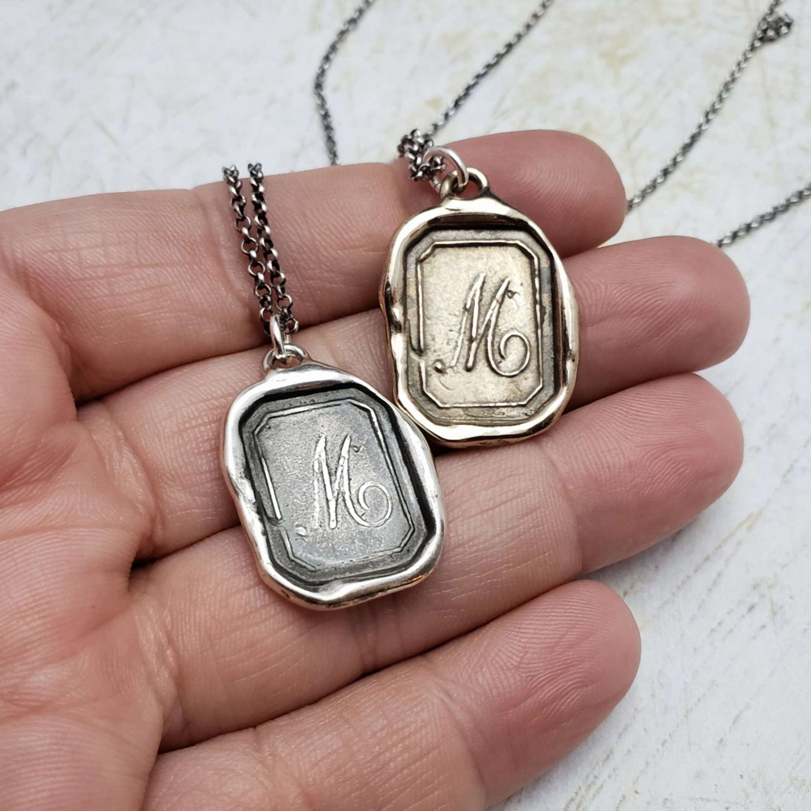 Letter M in Bronze