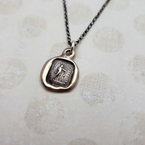 Friendship is love without his wings in bronze