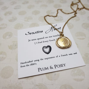 Sensitive Heart - I feel every touch in Gold Vermeil