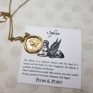 Sphinx - Mystery & Enigma in Gold Vermeil