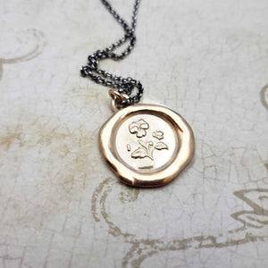 Pansy - Think of Me in Gold Vermeil