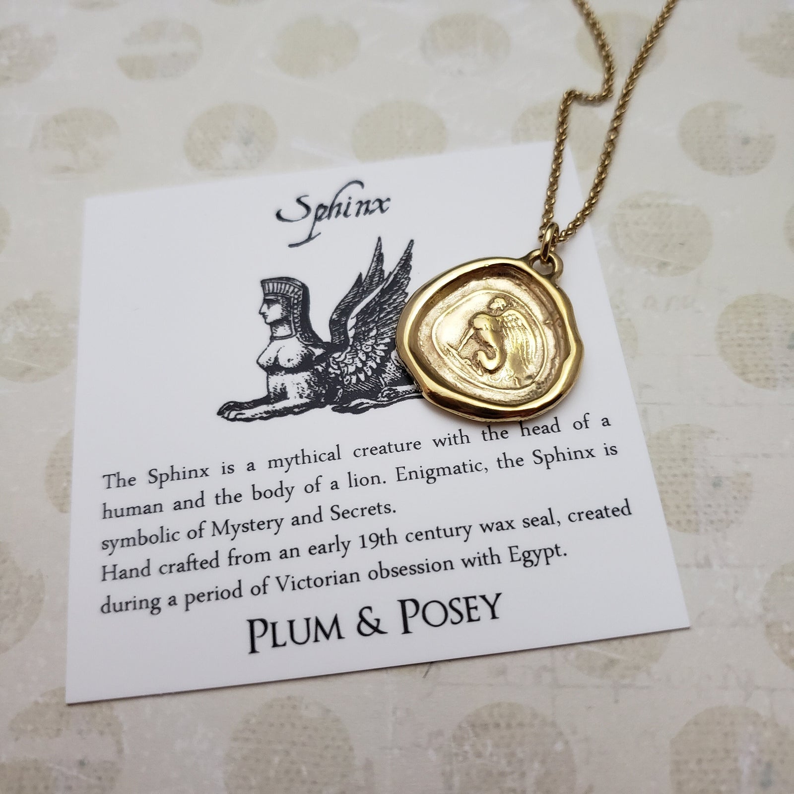 Sphinx - Mystery & Enigma in Gold Vermeil