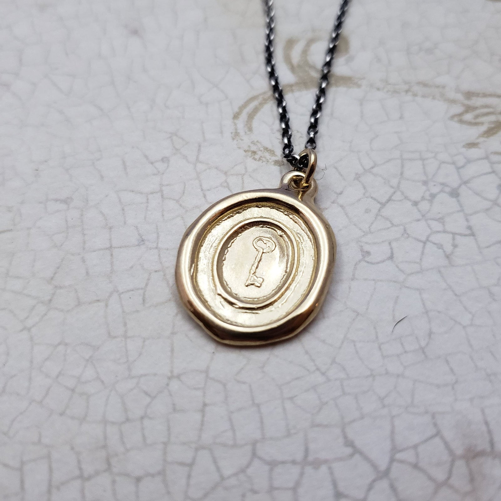Victorian Skeleton Key in Gold Vermeil