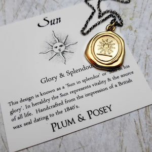 Sun in His Glory in Gold Vermeil