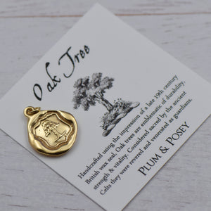 Oak Tree -Strength, Vitality & Guardianship in Gold Vermel