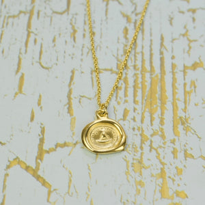 Guiding Star - Sailing Boat and North Star - It Guides me well in Gold Vermeil