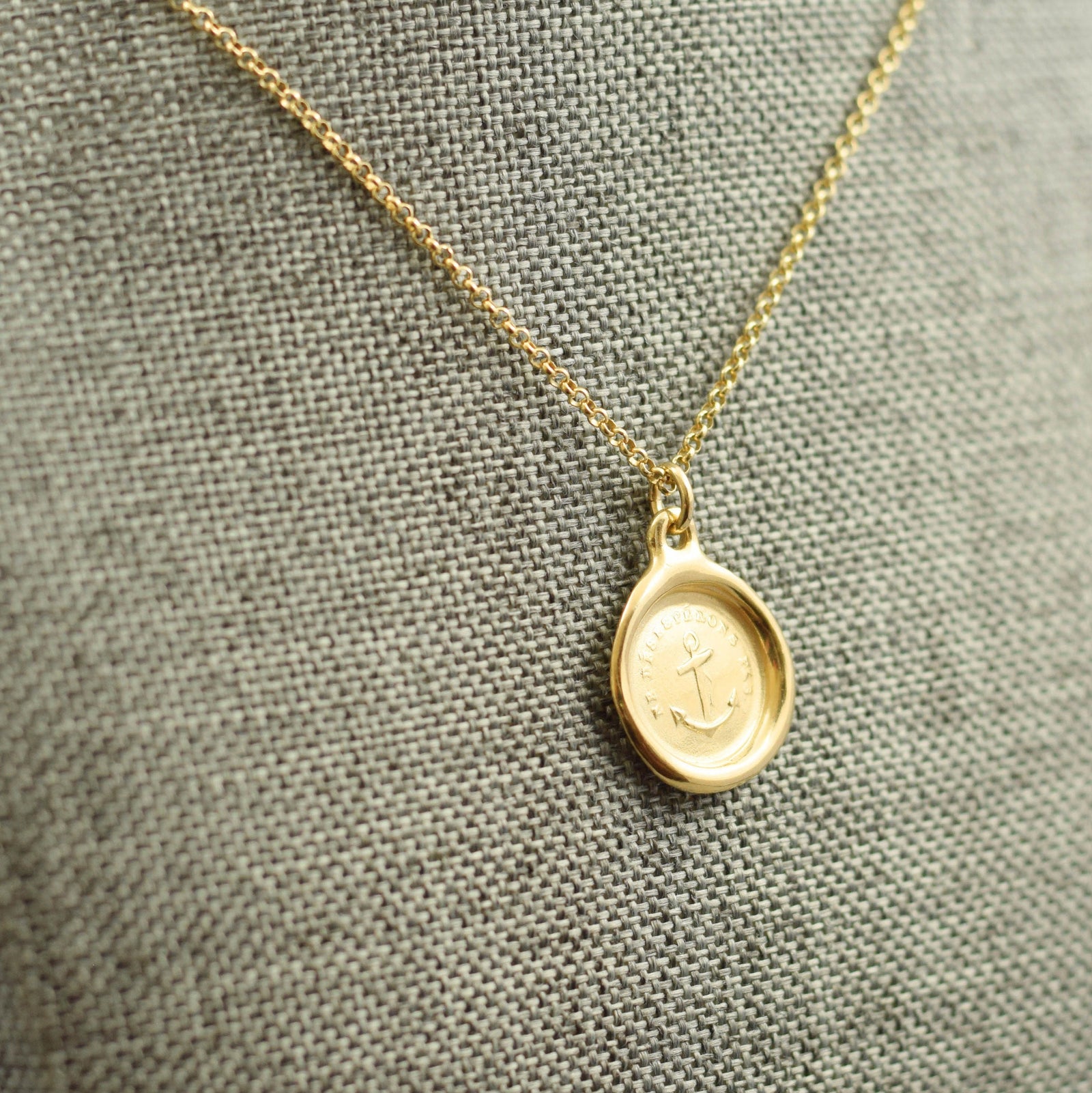 Anchor - Keep Hope in Gold Vermeil
