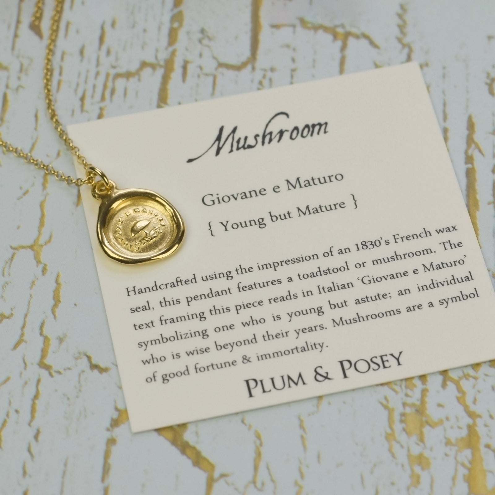 Toadstool - Young but Mature in Gold Vermeil