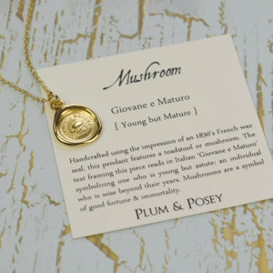 Toadstool - Young but Mature in Gold Vermeil