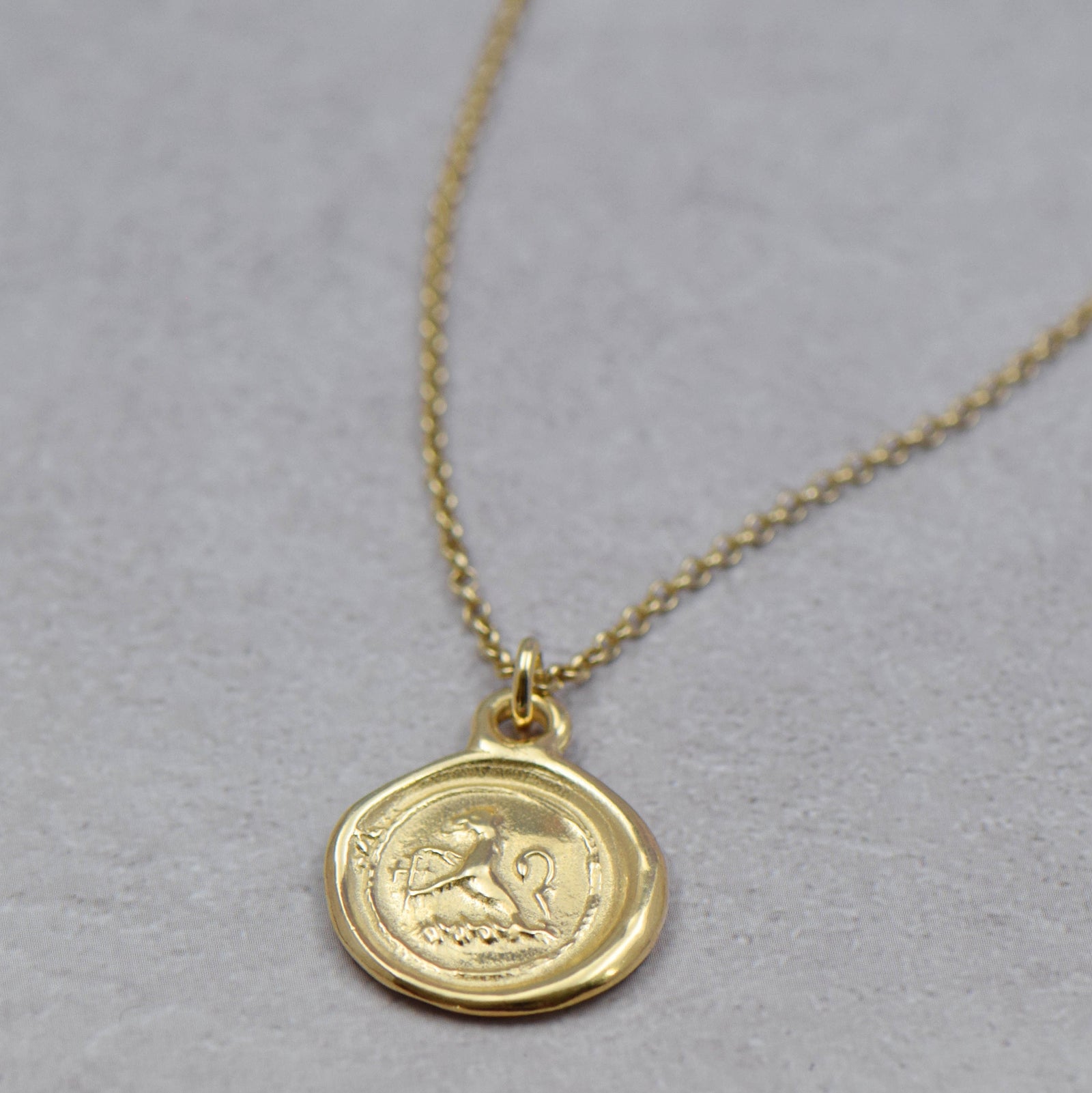 Lion Crosslet Fitchee in Gold Vermeil
