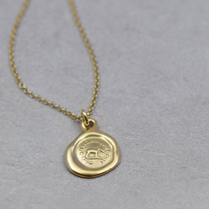Elephant - I Trust in Myself in Gold Vermeil