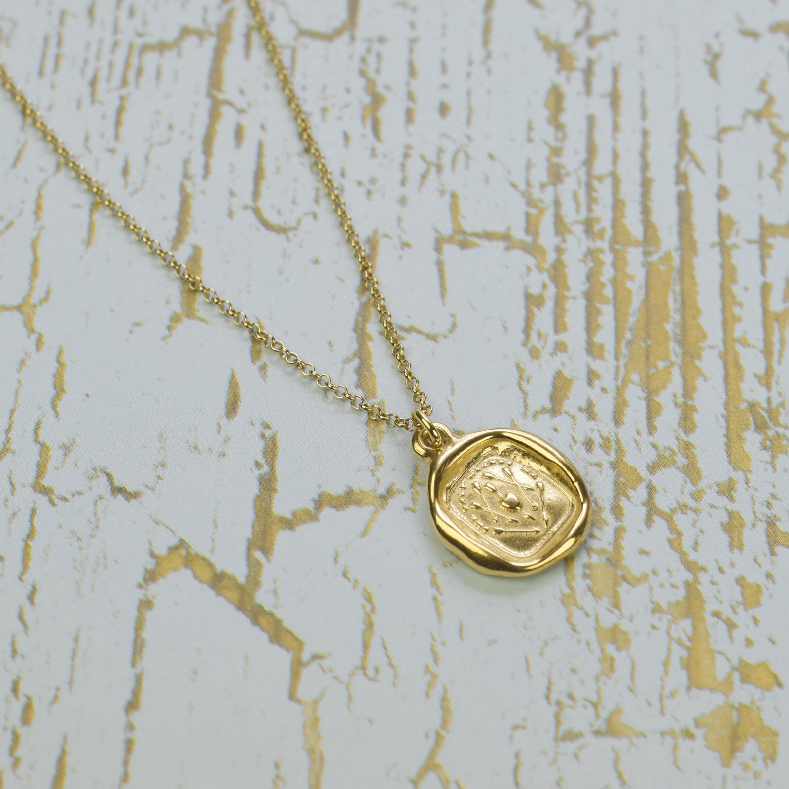 One True Love - One Only Wounds Me in Gold Vermeil