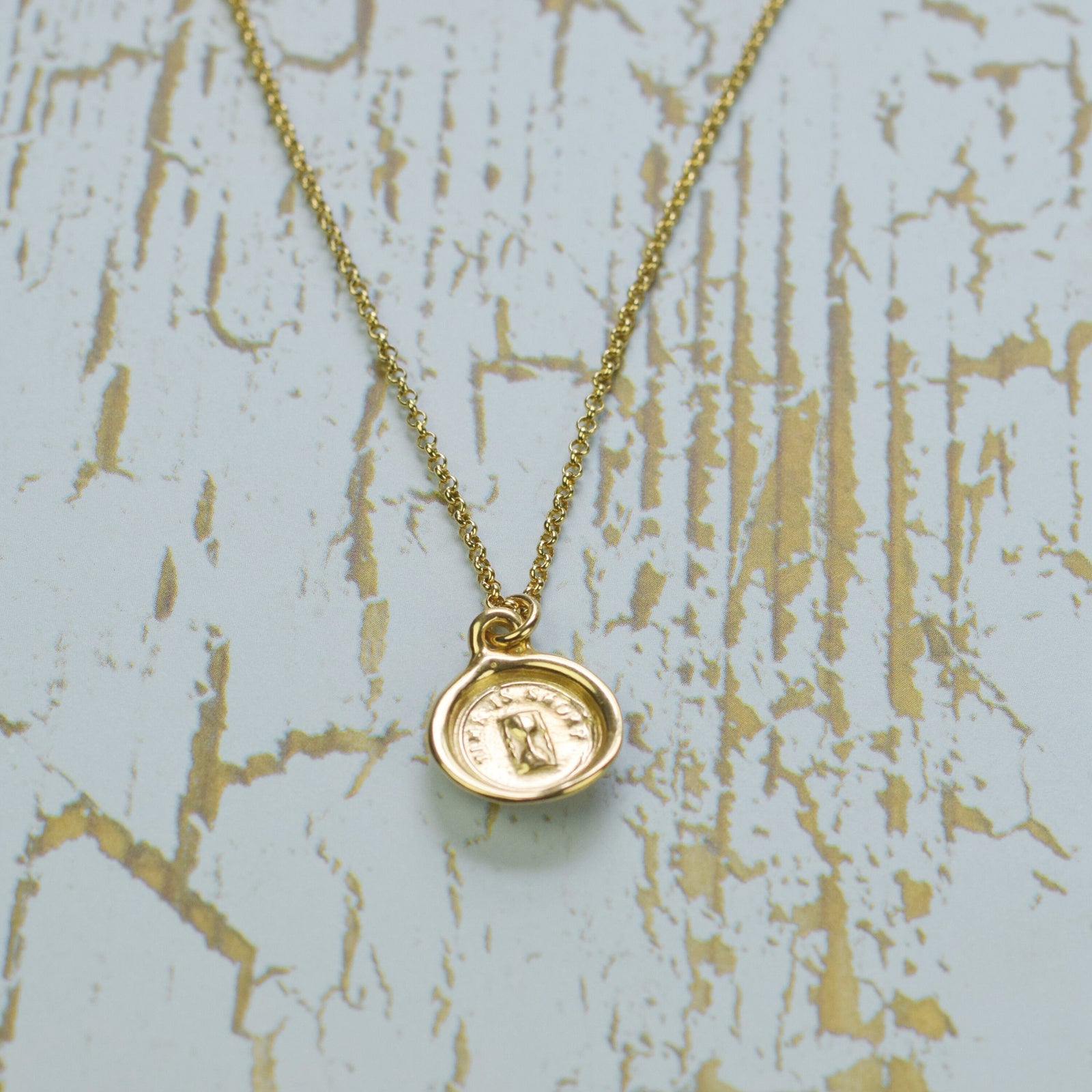Hourglass - Time is Short in Gold Vermeil