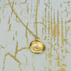 Anchor - Keep Hope in Gold Vermeil