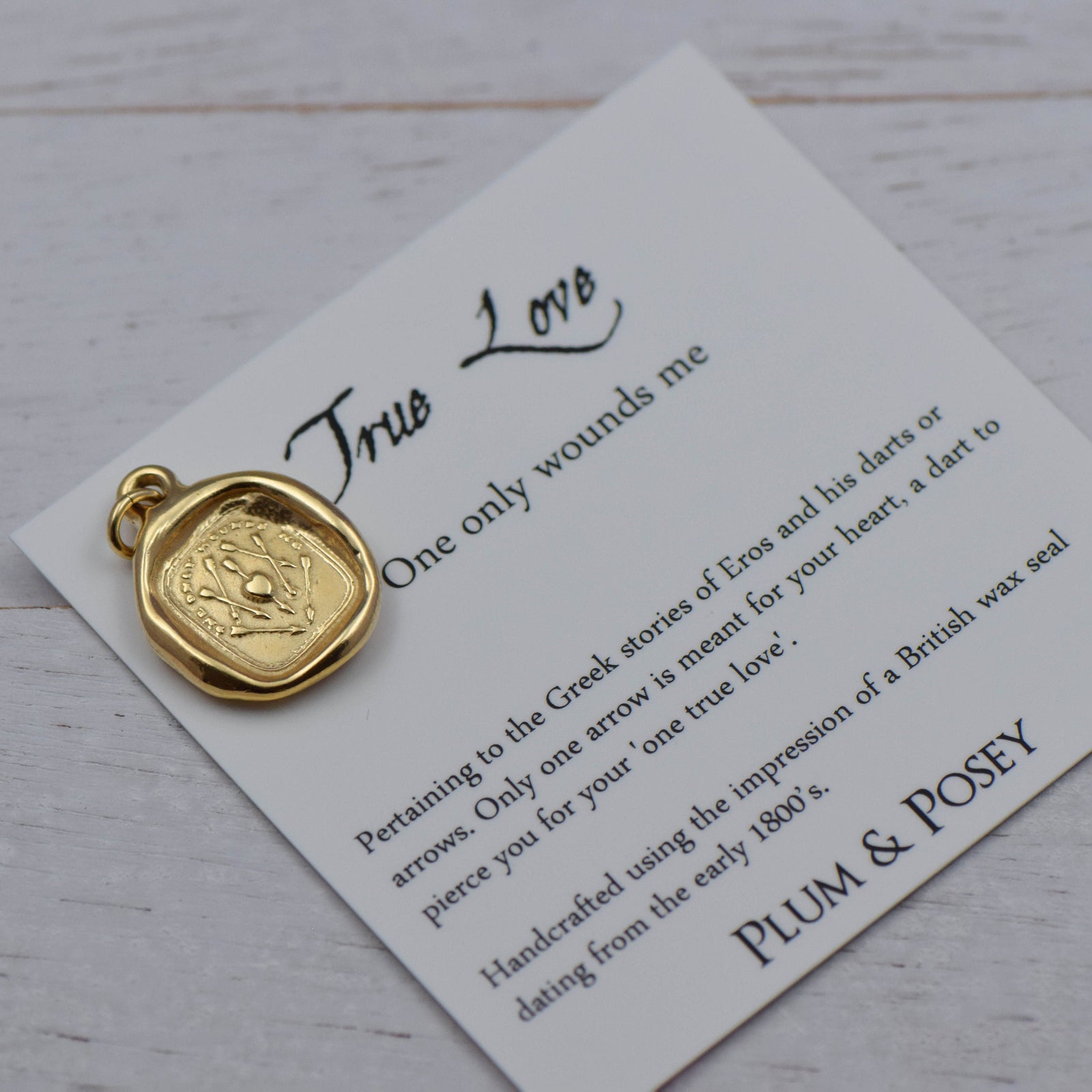 One True Love - One Only Wounds Me in Gold Vermeil
