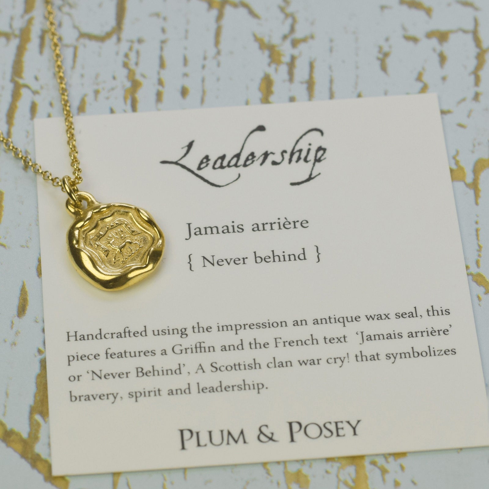 Leadership - Griffin in Gold Vermeil - Never behind