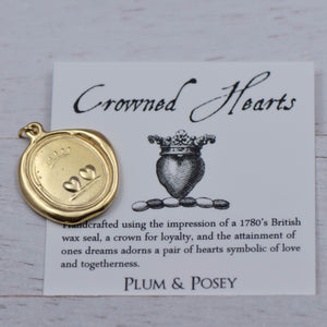 Crowned Hearts - Loyalty and Love in gold vermeil