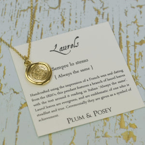 Always the Same - Laurel Leaf Evergreen in Gold Vermeil