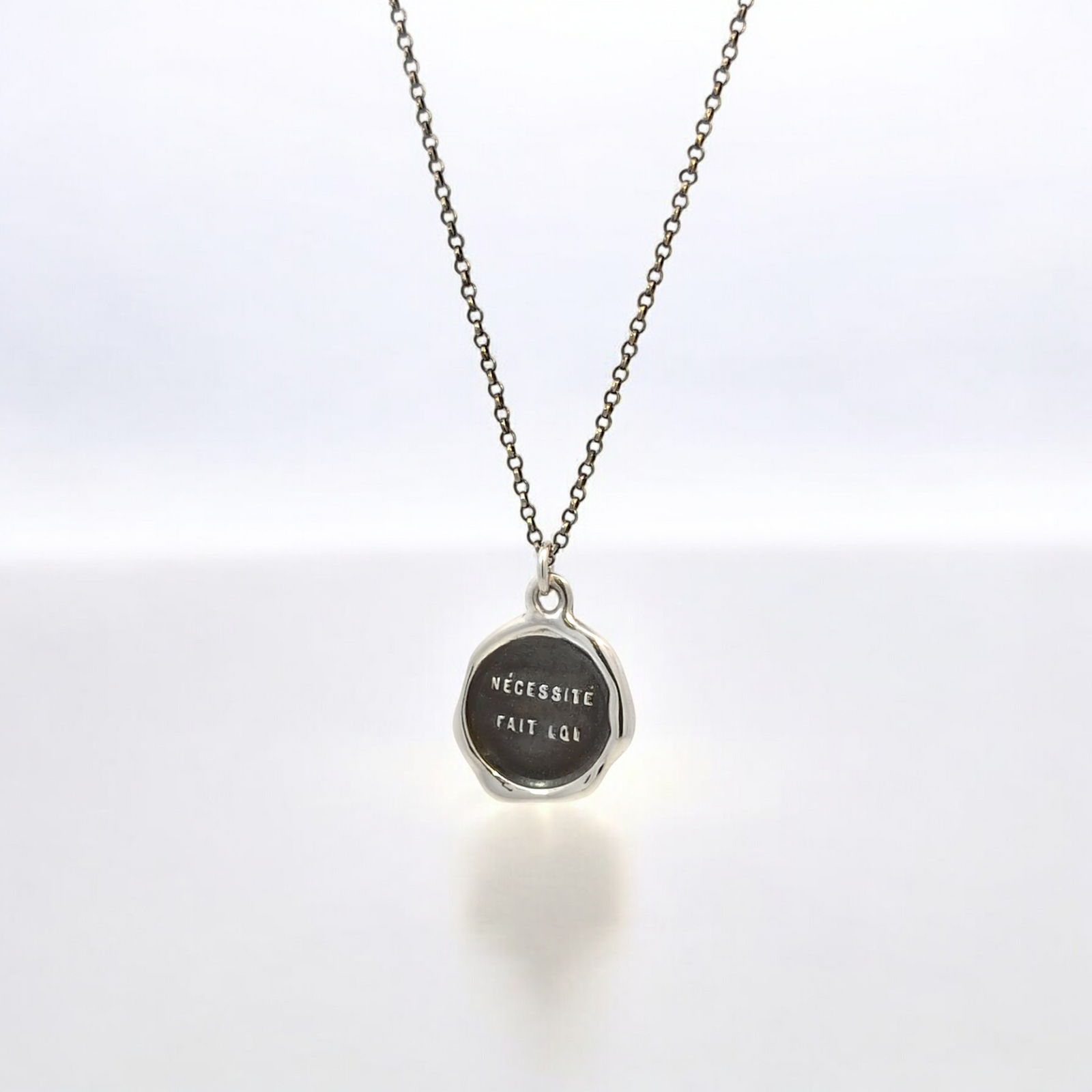 Necessity Knows No Law - Silver Wax Seal Pendant